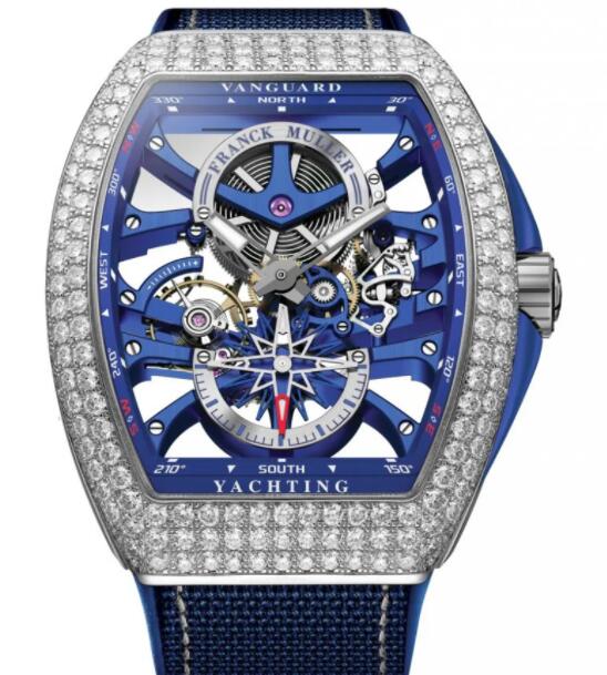 Franck Muller Vanguard Yachting Anchor Skeleton Replica Watch V 45 S6 SQT YACHT (BL) WG